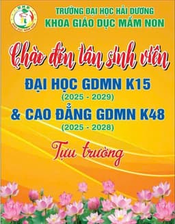 Niềm vui chào đón tân sinh viên ĐHMNK15 và CĐMNK48  của Khoa Giáo dục Mầm non, Trường Đại học Hải Dương