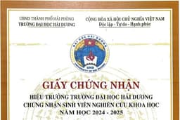 Chứng nhận nghiên cứu khoa học sinh viên năm 2024-2025
