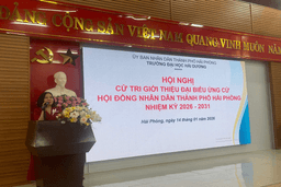 Trường Đại học Hải Dương tổ chức Hội nghị giới thiệu người ứng cử đại biểu Hội đồng nhân dân thành phố Hải Phòng khoá XVII, nhiệm kỳ 2026-2031
