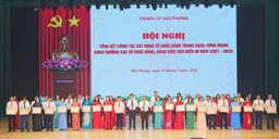 Chi bộ Tổ chức - Tổng hợp nhận Bằng khen của Thành uỷ Hải Phòng tại Hội nghị tổng kết công tác xây dựng tổ chức đảng trong sạch vững mạnh; khen thưởng các tổ chức đảng, đảng viên tiêu biểu 05 năm (giai đoạn 2021 - 2025)