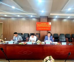 Đoàn khảo sát phong trào nghiên cứu khoa học, sáng kiến cải tiến kỹ thuật - Ban Tổ chức Hội thi Sáng tạo kỹ thuật tỉnh Hải Dương đến làm việc tại Trường Đại học Hải Dương 