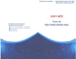 GIẤY MỜI THAM DỰ HỘI THẢO KHOA HỌC “Liên kết giữa trường đại học với cơ quan, doanh nghiệp  trong thời kỳ chuyển đổi số”