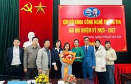 Đại hội chi bộ Khoa Công nghệ thông tin - Trường Đại học Hải Dương nhiệm kỳ 2025 - 2027