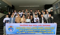 Khoa Công nghệ thông tin - Trường Đại học Hải Dương tổ chức thực tế và seminar tại các doanh nghiệp công nghệ hàng đầu