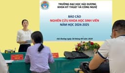 Khoa Kỹ thuật và Công nghệ tổ chức đánh giá các đề tài nghiên cứu khoa học của sinh viên năm học 2024-2025