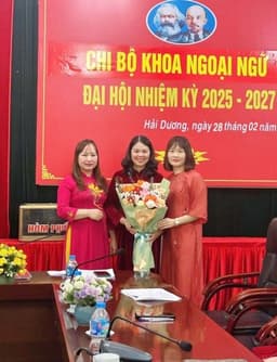 Đại hội chi bộ Khoa Ngoại ngữ, Trường Đại học Hải Dương nhiệm kỳ 2025 - 2027 thành công rực rỡ