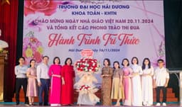 Hành trình tri thức - Dấu ấn của sinh viên Khoa Toán và Khoa học Tự nhiên  chào mừng Ngày Nhà giáo Việt Nam 20/11/2024