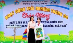 Trường THCS Chu Văn An tổ chức hoạt động trải nghiệm chào mừng Ngày sách và Văn hóa đọc Việt Nam và các hoạt động chào mừng 50 năm Giải phóng miền Nam, thống nhất đất nước