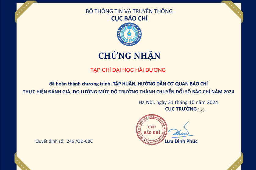 Trường Đại học Hải Dương tham gia Tập huấn, hướng dẫn cơ quan báo chí thực hiện đánh giá, đo lường mức độ trưởng thành chuyển đổi số báo chí năm 2024